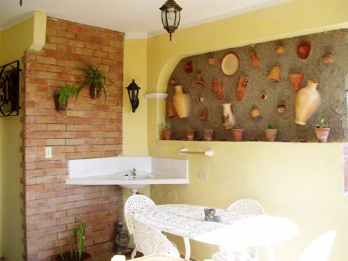 'Handicrafts mural' Casas particulares are an alternative to hotels in Cuba.